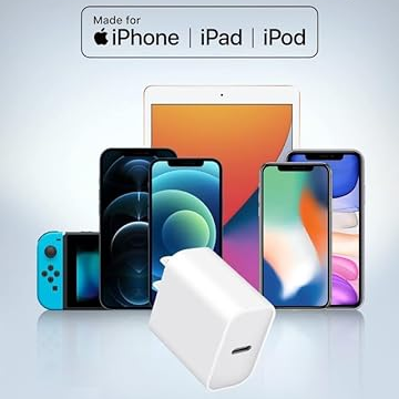 20Watt Iphone Original Power Adapter Compatible with iPhone 14/13/ 12/11/ XS/XR/X/ 8 /iPad,