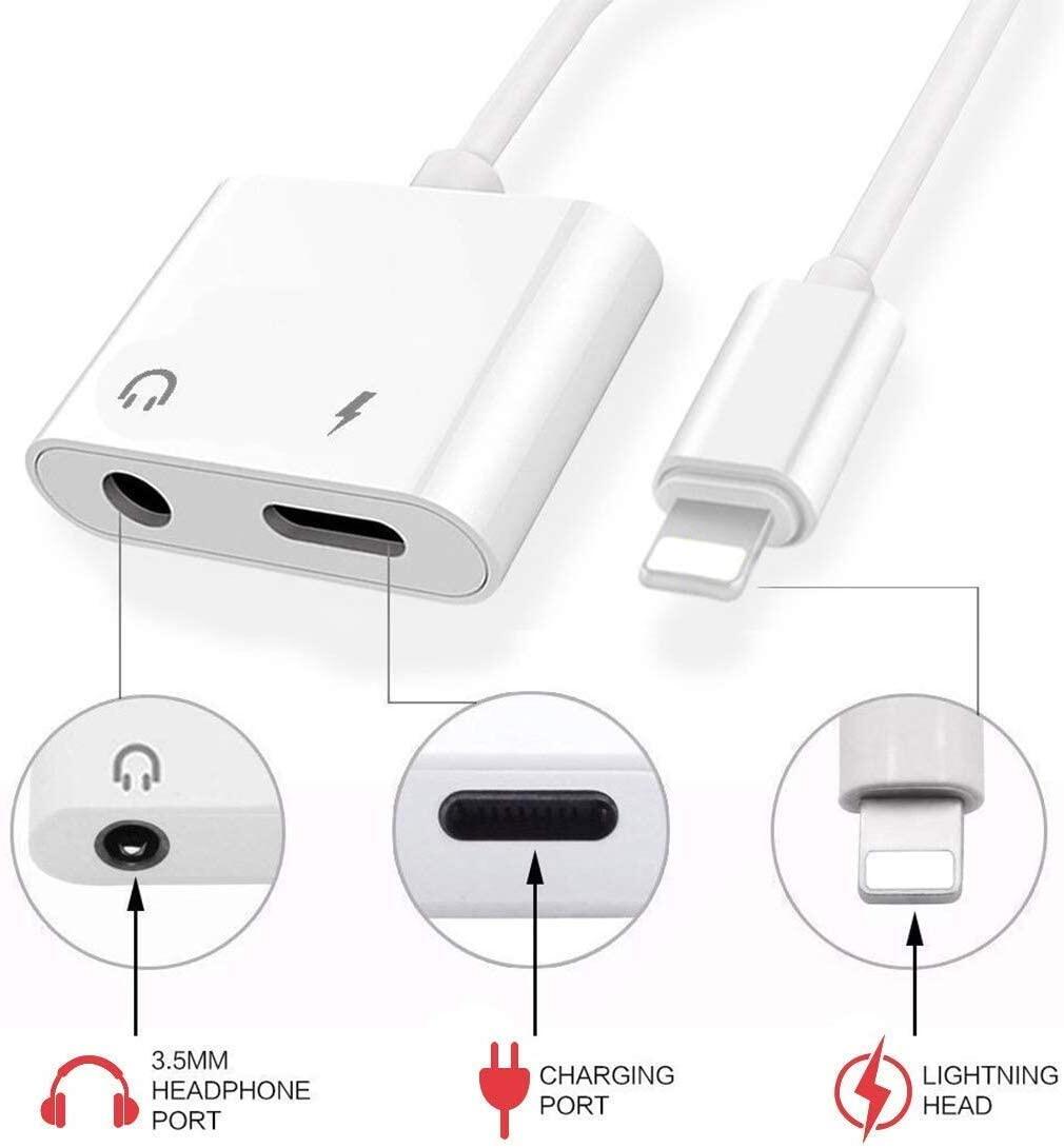 Official Apple 2 in 1 3.5mm Audio + Charger Connector