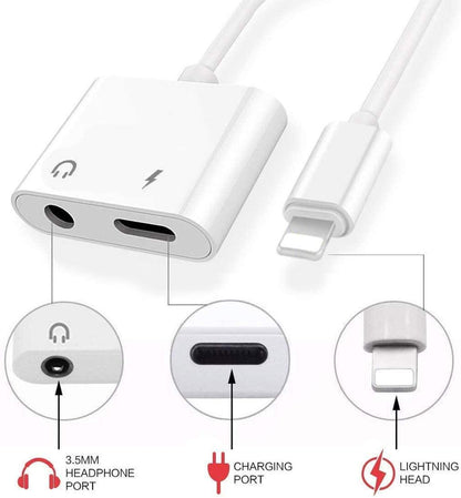 Official Apple 2 in 1 3.5mm Audio + Charger Connector