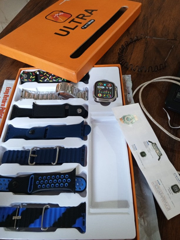 7 in 1 Smart Watch - 7 Straps Smart watch Ultra watch 8 for Gift