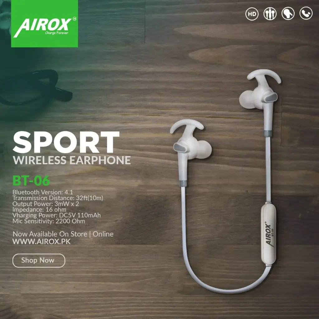 Airox BT06 Wireless Sports Earphones