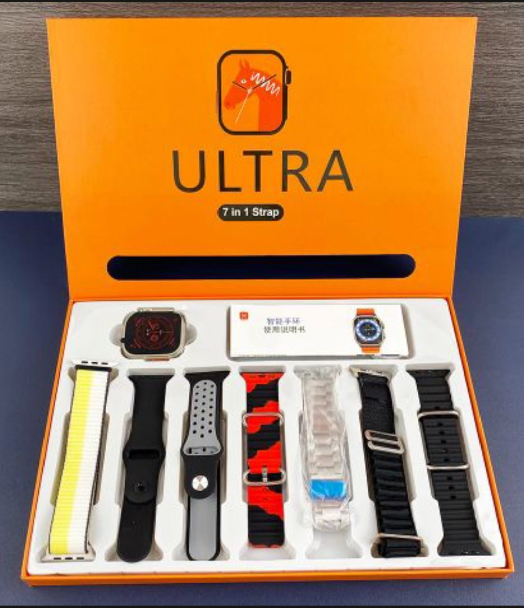 7 in 1 Smart Watch - 7 Straps Smart watch Ultra watch 8 for Gift