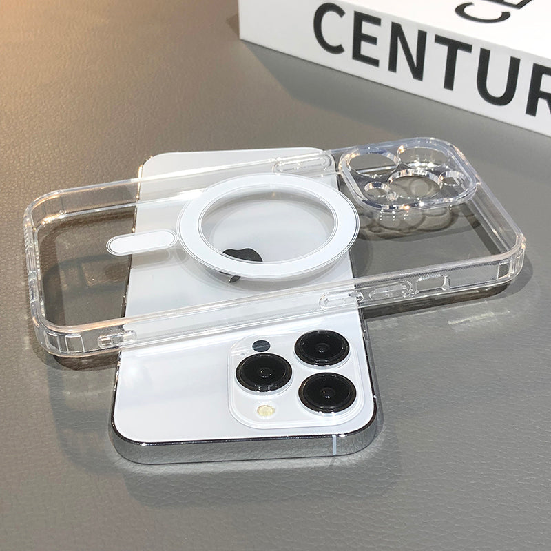 iPhone Crystal Clear Magsafe  Magnetic Wirelees Transparent Back Case