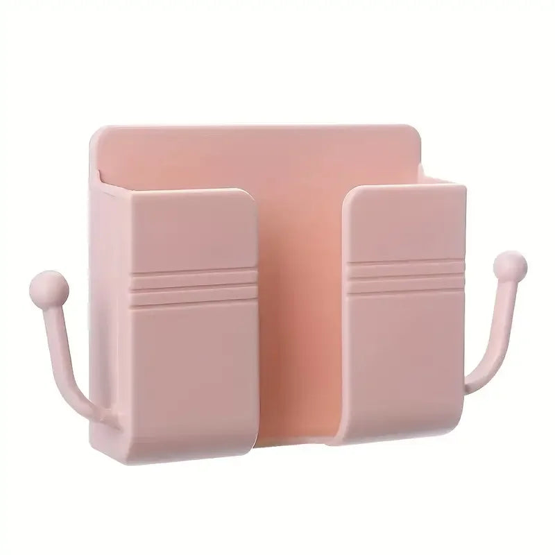 1pc Adhesive Wall Mount Phone Holder With Hooks,