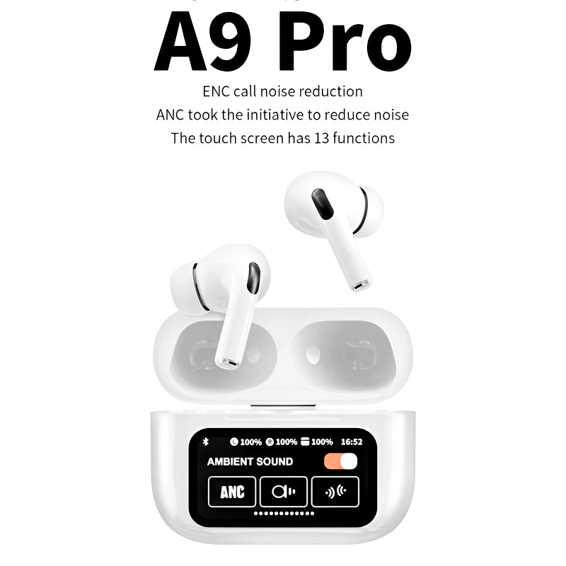 A9 PRO AIRPODS Wireless AirPods With Smart Touch Screen Control