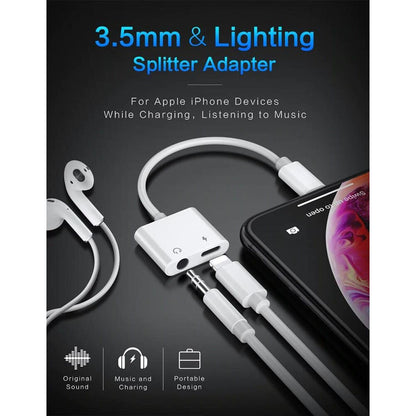 Official Apple 2 in 1 3.5mm Audio + Charger Connector