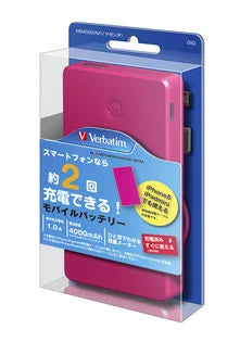 Verbatim 4000mAh Portable Battery Li-Polymer Pink